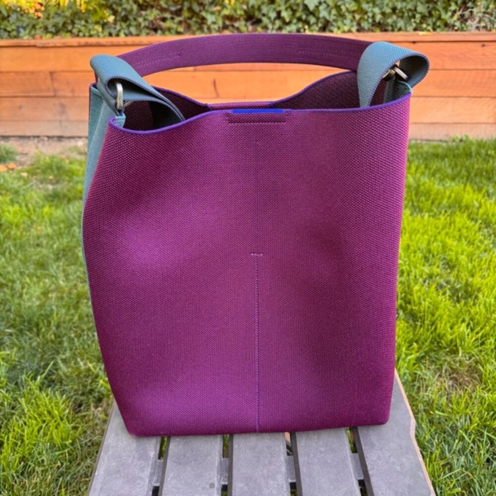 Auth Rothys Purple Plum Turquoise Greet Bucket Tote Bag